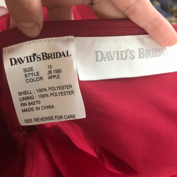 David’s Bridal Red Prom Dress - Picture 4 of 4